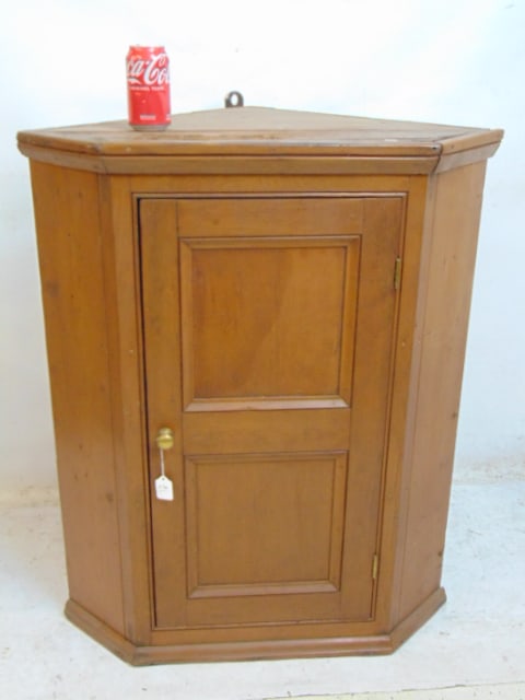 Small hanging corner cabinet with double panel door, cabinet is 30" wide, depth is 20.25", height is (1 of 5)
