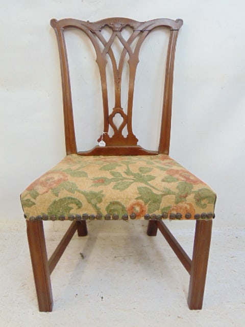 Period Philadelphia Chippendale chair, late 18th Century, chair is 22" wide, 18" deep, height is (1 of 8)