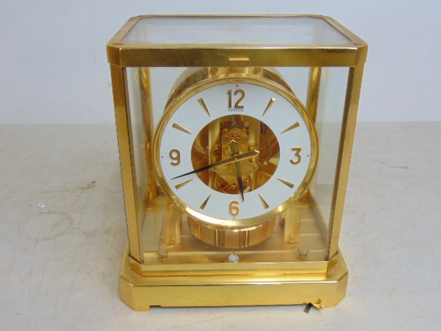Jaeger-LeCoultre Atmos clock, 8 2/8" wide, 6 3/8" deep, height is 9 1/8". (1 of 5)