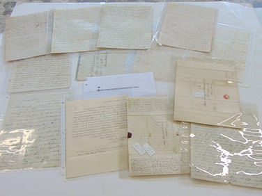Lot of 13 mid 19th Century letters, various persons, subjects