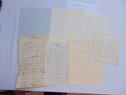 6 letters, early to mid 19th Century, various correspondence, Boston, Williamsburgh, one letter from: 6 letters, early to mid 19th Century, various correspondence, Boston, Williamsburgh, one letter from New Orleans discusses auctioning a steamboat to settle debt