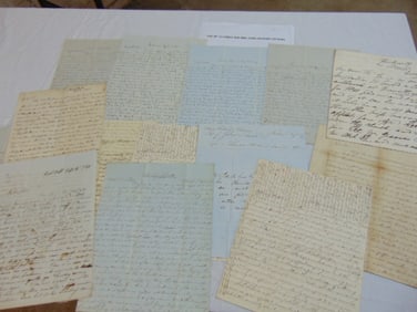Lot of 13 early to mid 19th Century letters, family correspondence, includes 5 letters addressed to