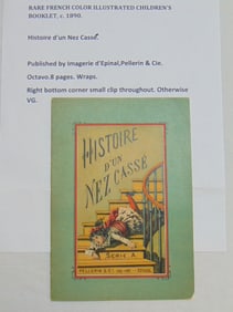 Rare French color illustrated children's booklet, "Histoire d'un Nez casse, published by Imagerie