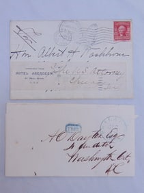 2 covers, hotel forwarder stamp, Hotel Aberdeen, St. Paul Minn. to the US attorney , Chicago, Ill &