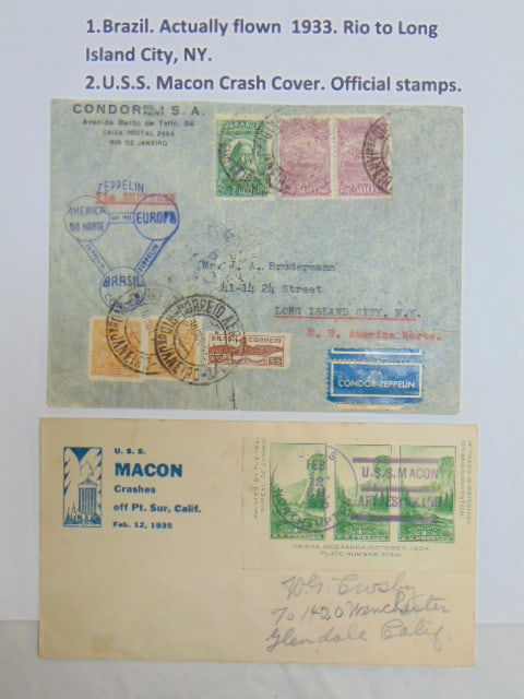 Zeppelin covers, rare Condor-Zeppelin cover with Zeppelin marks, actually flown on the Zeppelin in (1 of 12)
