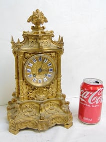 Fancy French brass clock