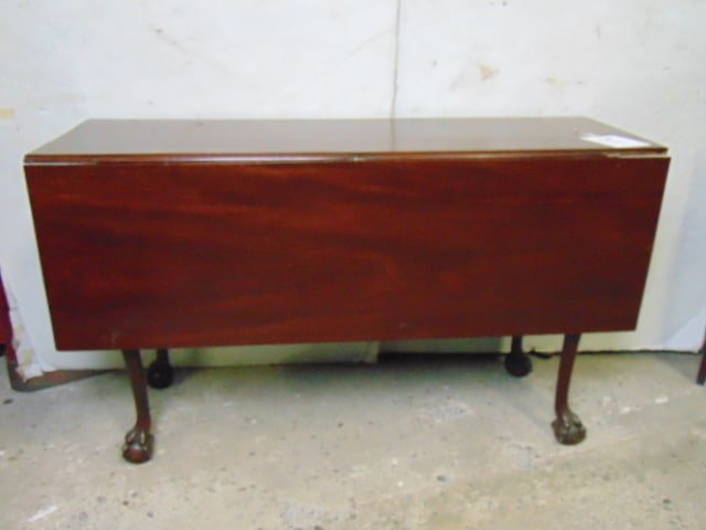 Mahogany antique ball and claw drop leaf table (1 of 10)