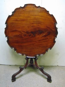 Dishtop antique mahogany tilt table