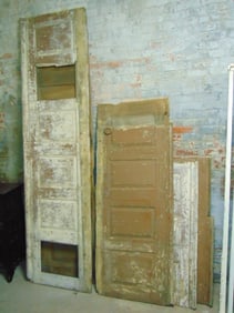 18th century paneling, white washed champhered 5 pieces