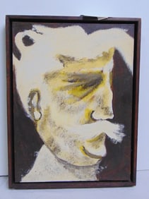 Oil on canvas board, portrait of a man