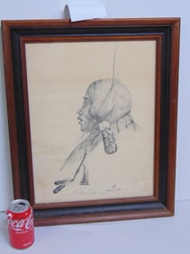 Raymond Judge lithograph of an Indian