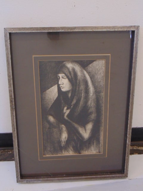 Jose Orozzo print, "The Soldier's Pregnant Wife" (1 of 2)