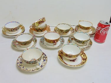 Bohemian cups & saucers