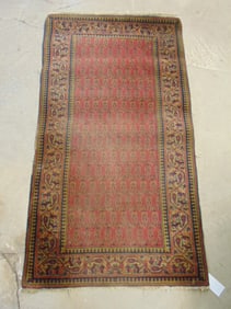 Persian scatter rug, in red, 64" by 36"