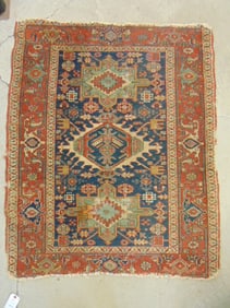 Caucasian scatter rug, 52" by 43"