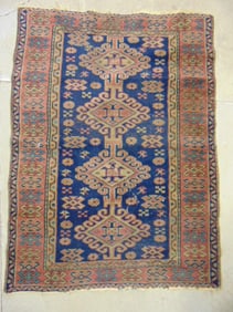 Persian scatter rug, 51.5" by 39"