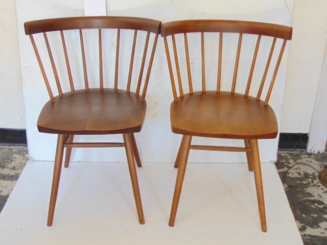 Pair of Nakashima for Knoll chairs: Pair of Nakashima for Knoll chairs