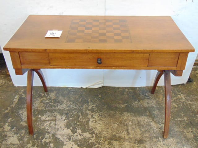 Inlaid neo-classical style game table (1 of 2)