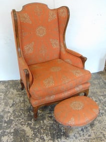 Wing Chair & stool