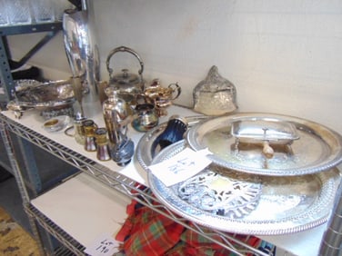Large lot of fancy silver plate