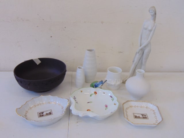 Genori basalt, Meissen, Lladro misc. porcelain china lot (1 of 2)