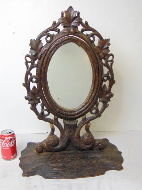 Carved Black Forest mirror (1 of 3)