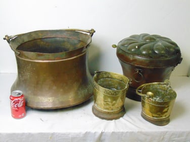 Old copperware 4 pieces