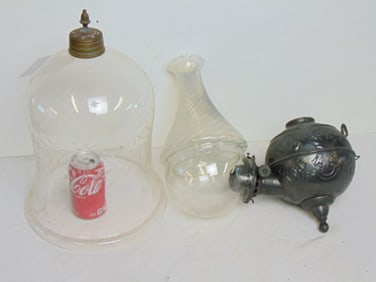 Angle lamp and early hall shade