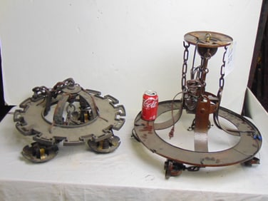 2 copper Arts & Crafts fixtures