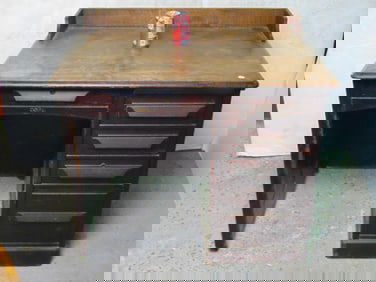 Mission Oak kneehole desk