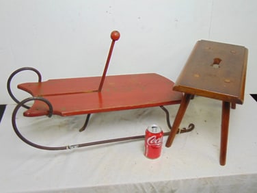 Country sled and stool
