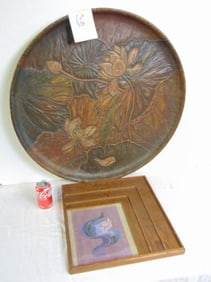 2 pcs Japanese, tray and picture