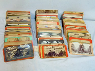 Large lot of stereo card, various railroad subjects, including bridges, track, elevated railroads