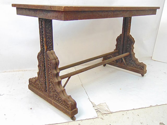 Table made with elements of Lockwood DeForest, 44" by 21.75", height is 26.75": Table made with elements of Lockwood DeForest, 44" by 21.75", height is 26.75"