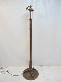 Heavy iron column floor lamp, no shade, height is 65.5"