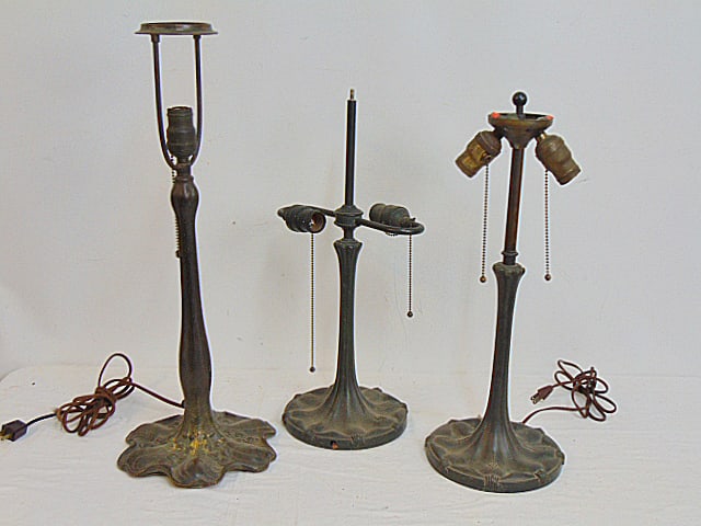 3 lamp bases to include R. Williamson & Co signed base & two matching lamp bases (1 of 5)