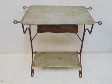 French Iron table/washstand with one draw, 29 1/4" height 24" wide