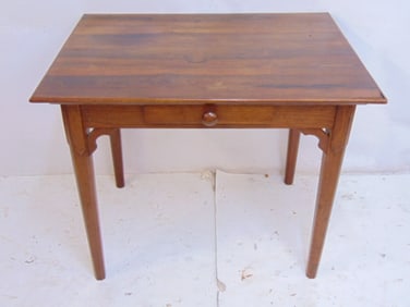 Rosewood single drawer table, late 19th Century, top is 33.75" by 24.5", height is 28.5"
