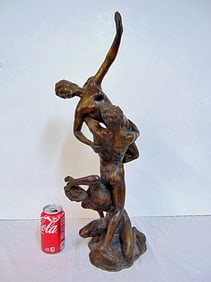 Bronze, Rape of the Sabines, after Giambologna, bronze is 24.5" tall