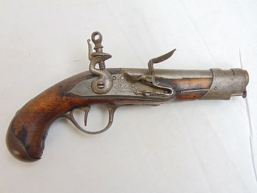 Antique French flintlock pistol, Manufacture de Charleville, 9.5" long