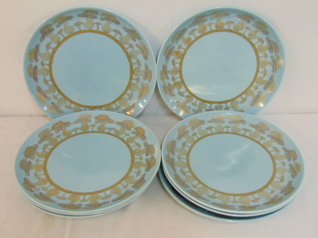 Set of 8 Iroquois plates by Russel Wright, rare 1950's, in good condition plates are 9.25" in (1 of 5)