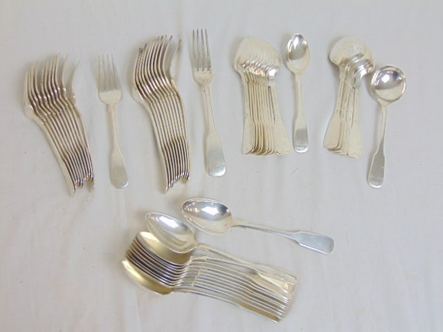 Set sterling flatware, International sterling, 84.5 troy plus knives , 12 dinner spoons, 12 dinner (1 of 7)