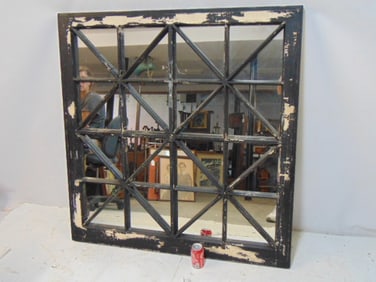 Large Architectural framed mirror, shabby chic style, 47 1/2" x 49"