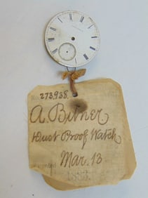 Patent Model, Dust Proof Watch, by A. Bitner, Patent Number 273938, dated March 13, 1883