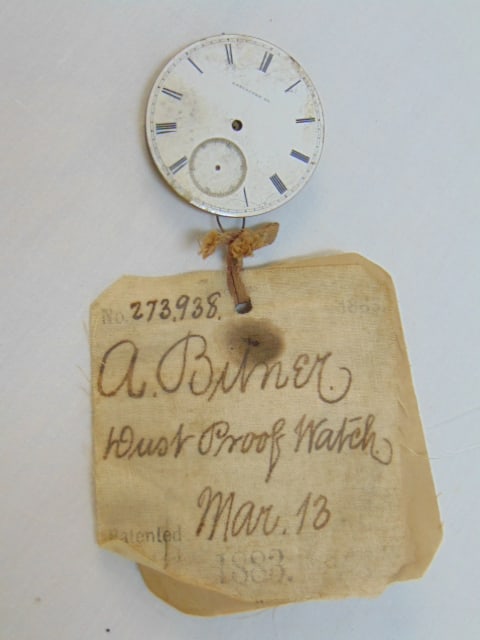 Patent Model, Dust Proof Watch, by A. Bitner, Patent Number 273938, dated March 13, 1883: Patent Model, Dust Proof Watch, by A. Bitner, Patent Number 273938, dated March 13, 1883