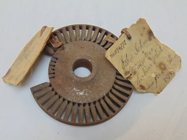 Patent Model, Steam or Gas Turbine Wheel, by John Schmidt, number 596792, January 1898