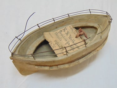 Patent Model, Fenders for Lifeboats, by R.R. Wilkinson, Patent Number 176723, April 1876