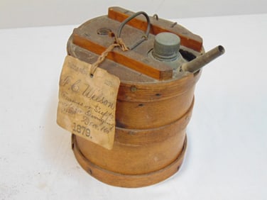 Patent Model, Frames or Supports for Swinging Cans, by F.C. Wilson, number 222764 (?), dated