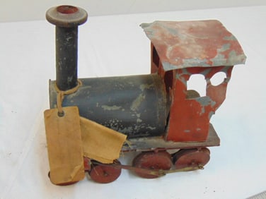 Patent Model, Locomotive (unknown patent model), label is faded, illegible, only the date is