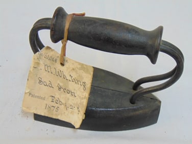 Patent Model, Sad Iron, by J.M. Whiting, Patent Number 62068, February 1875